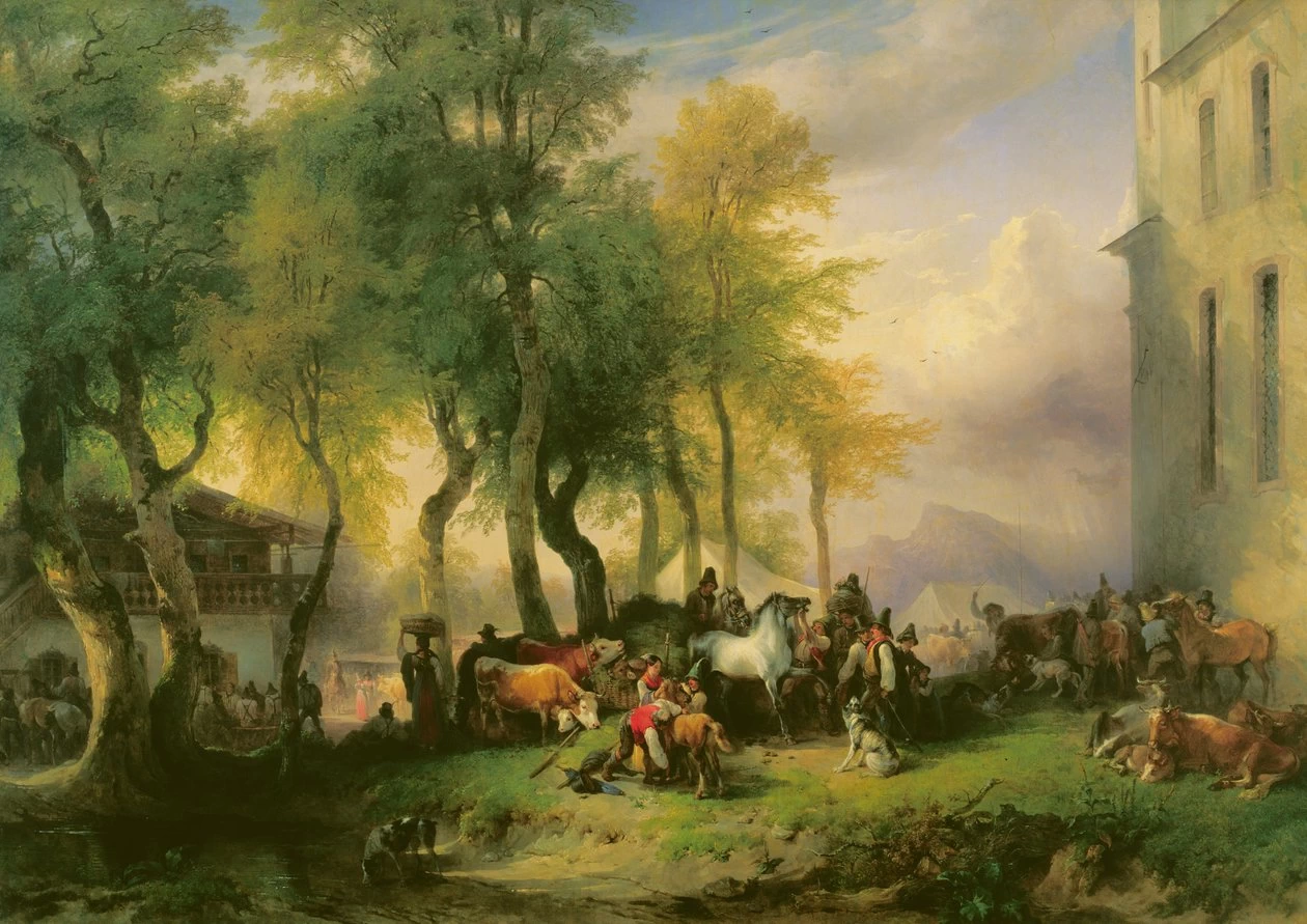Mercato del bestiame a Maria Plain, 1837